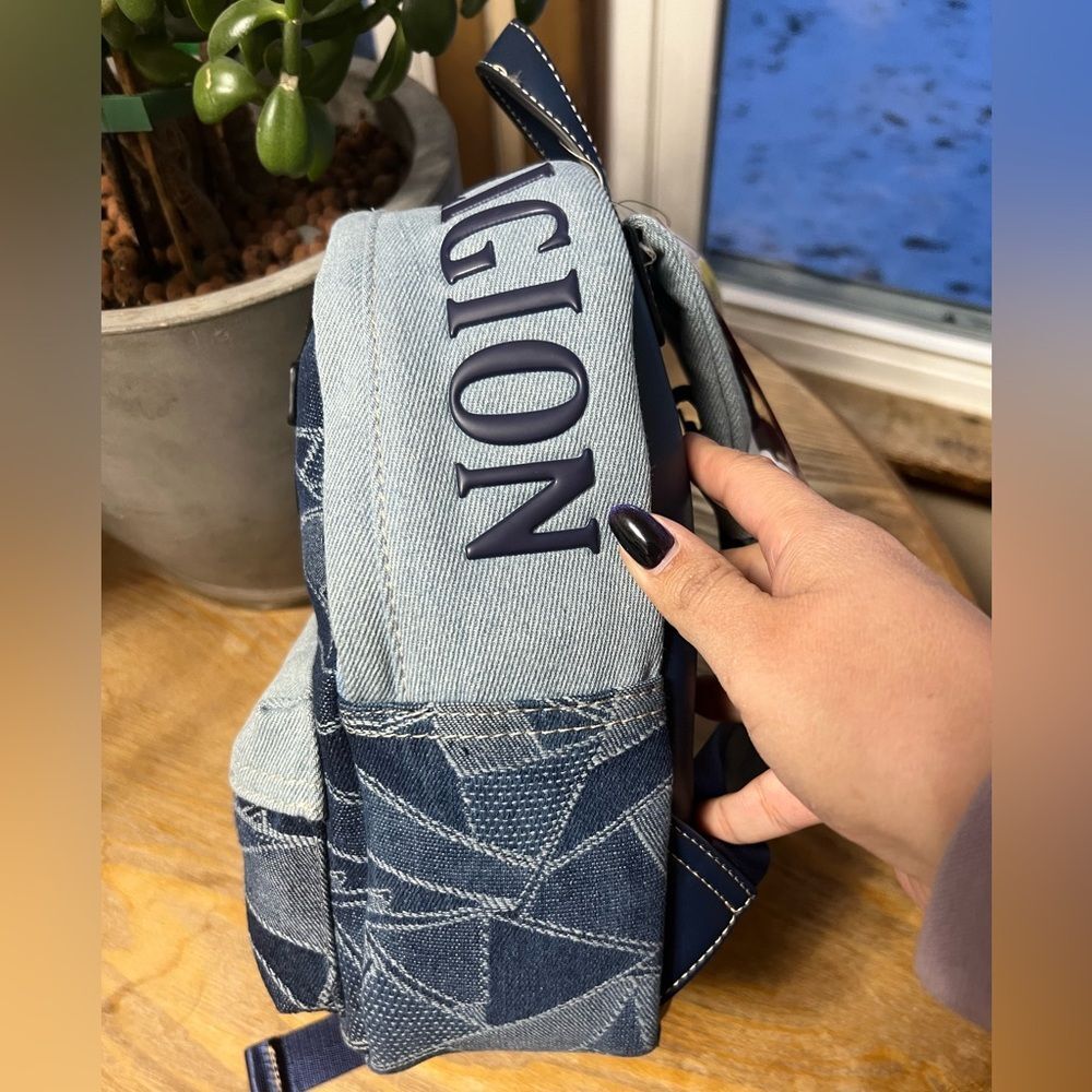 TRUE RELIGION Mini Denim Logo Backpack for Men and Women New - Picture 8 of 11